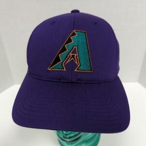 Vintage Az Diamondbacks MLB Youth Cap Embroidered Logo Adj Strap One Sz Purple